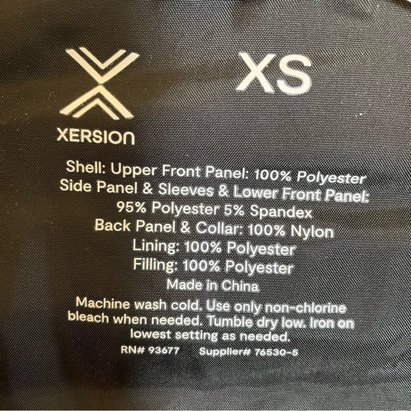 Xersion Womens Black Quilted Full Zip Lightweight Jacket Pockets Size XS - Picture 9 of 11